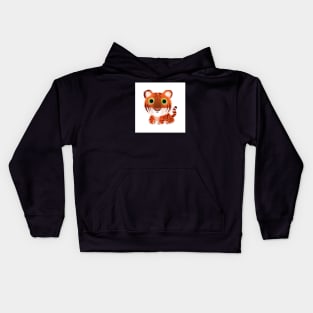 Baby Tiger White Kids Hoodie